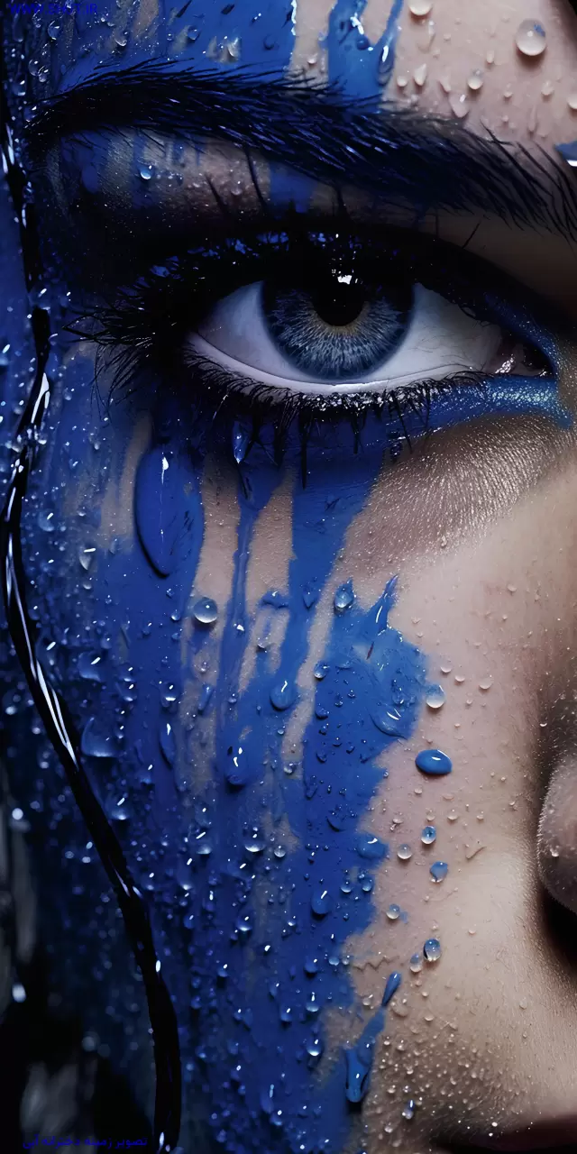 تصویر زمینه دخترانه آبی