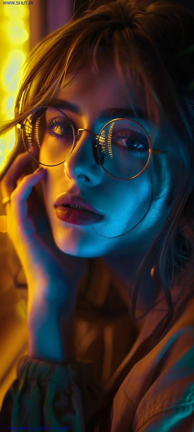 عکس دختر عینکی برای تصویر زمینه