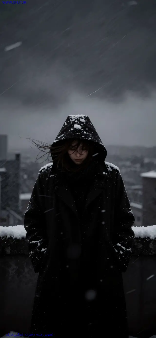 تصویر زمینه دخترانه غمگین دارک